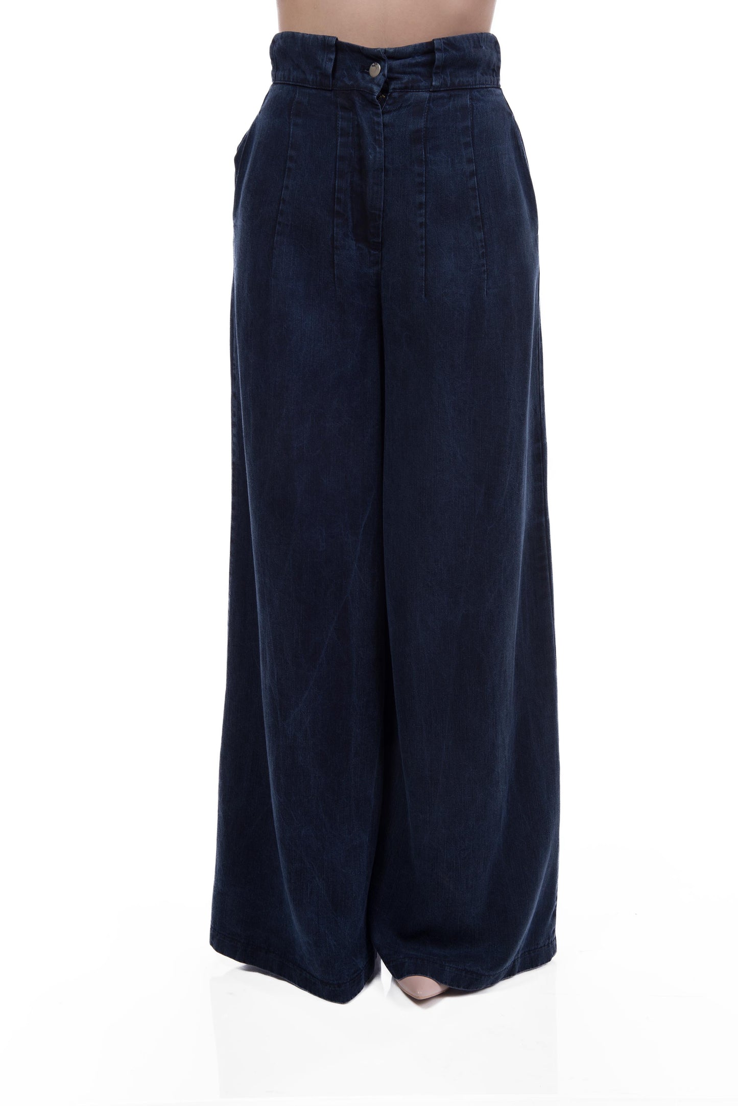 Pantalone vita alta denim Tensione In