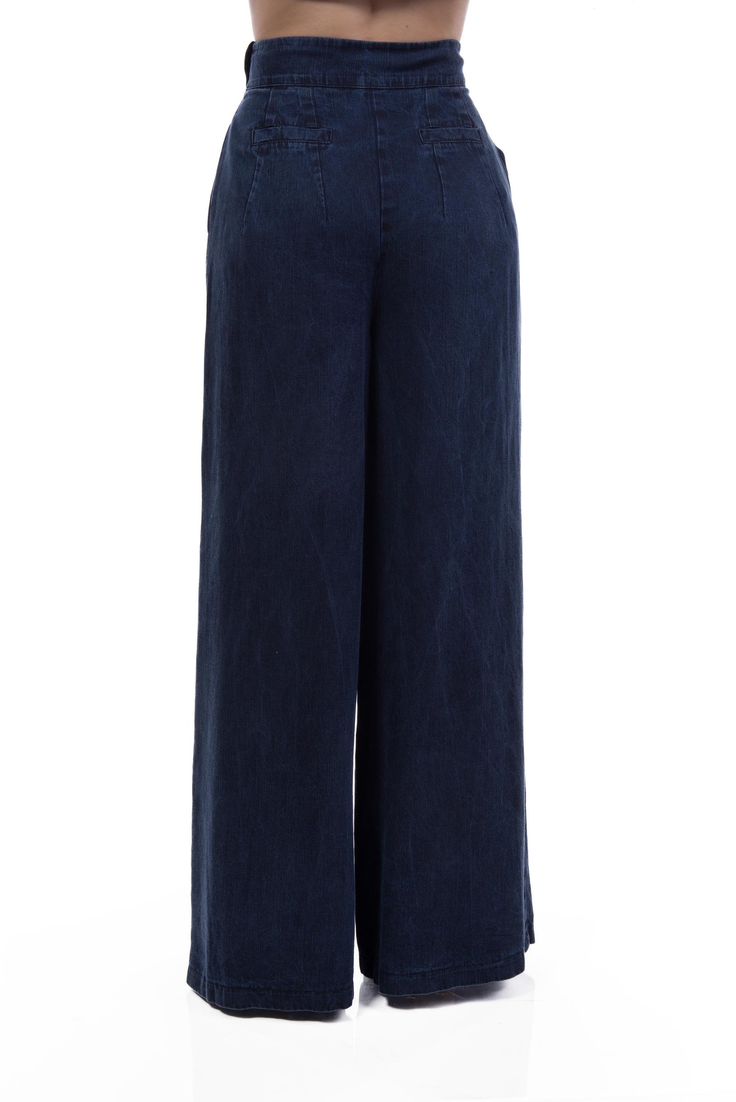 Pantalone vita alta denim Tensione In